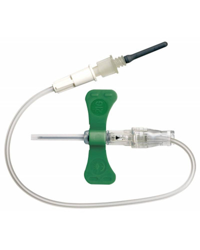 Aiguille de prélèvement sanguin 21GX1 3/4" avec ailette de sécurité