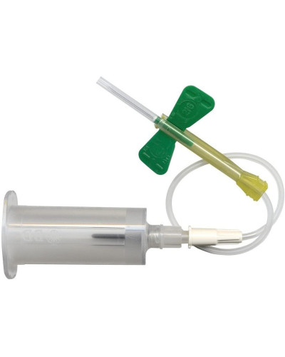 Aiguille de prélèvement sanguin 21GX1 3/4" avec ailette de sécurité