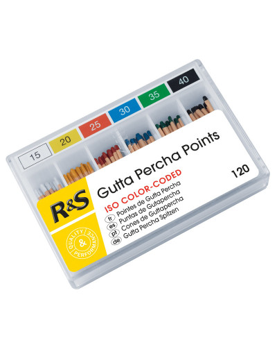 Cônes de Gutta Percha Color ISO