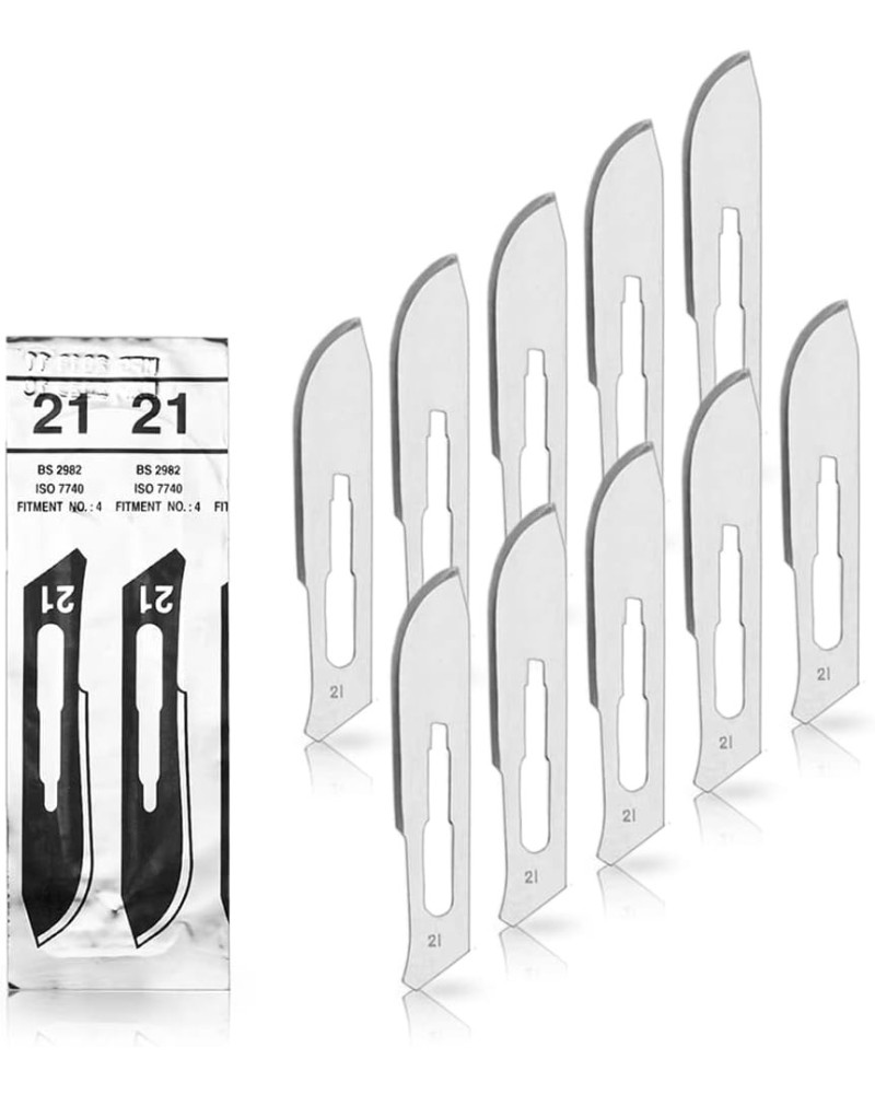 Lame de bistouri stérile n°21, pour manche n°4 (paquet de 100)