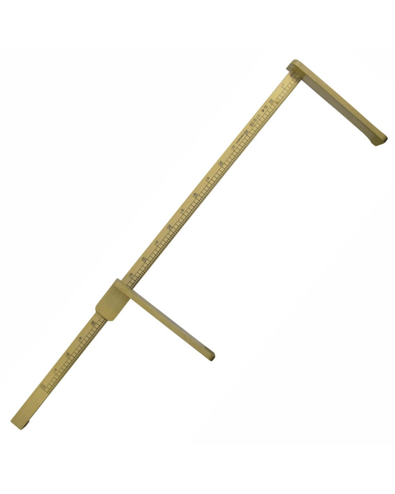 Toise bébé / enfant, en bois naturel 100 cm Grad 0.5 cm