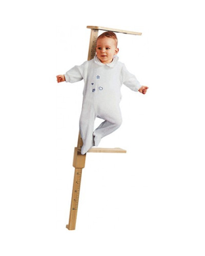 Toise bébé / enfant, en bois naturel 100 cm Grad 0.5 cm