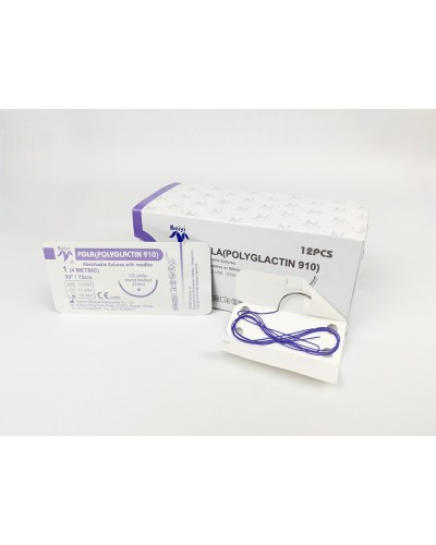 Fil de suture résorbable aiguille ronde PGLA Fil de suture résorbable aiguille ronde PGLA
