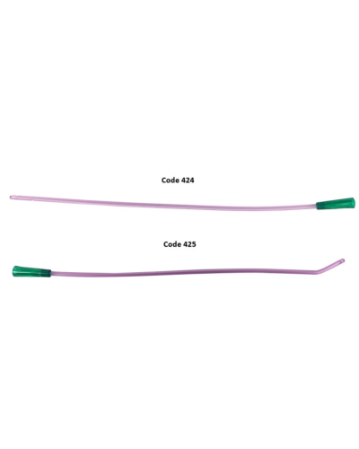 Sonde vésicale béquillée pour femme, sans ballonnet 18cm