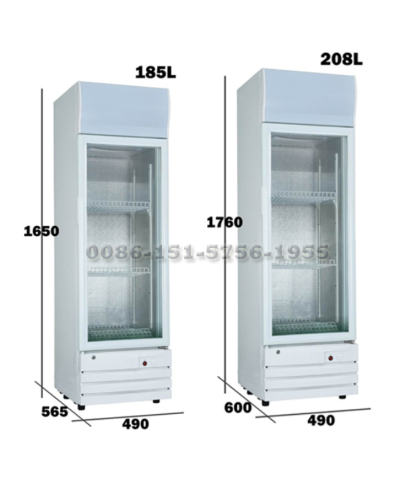 Réfrigérateur de présentation mixte, solaire et électricité, 208 Litres