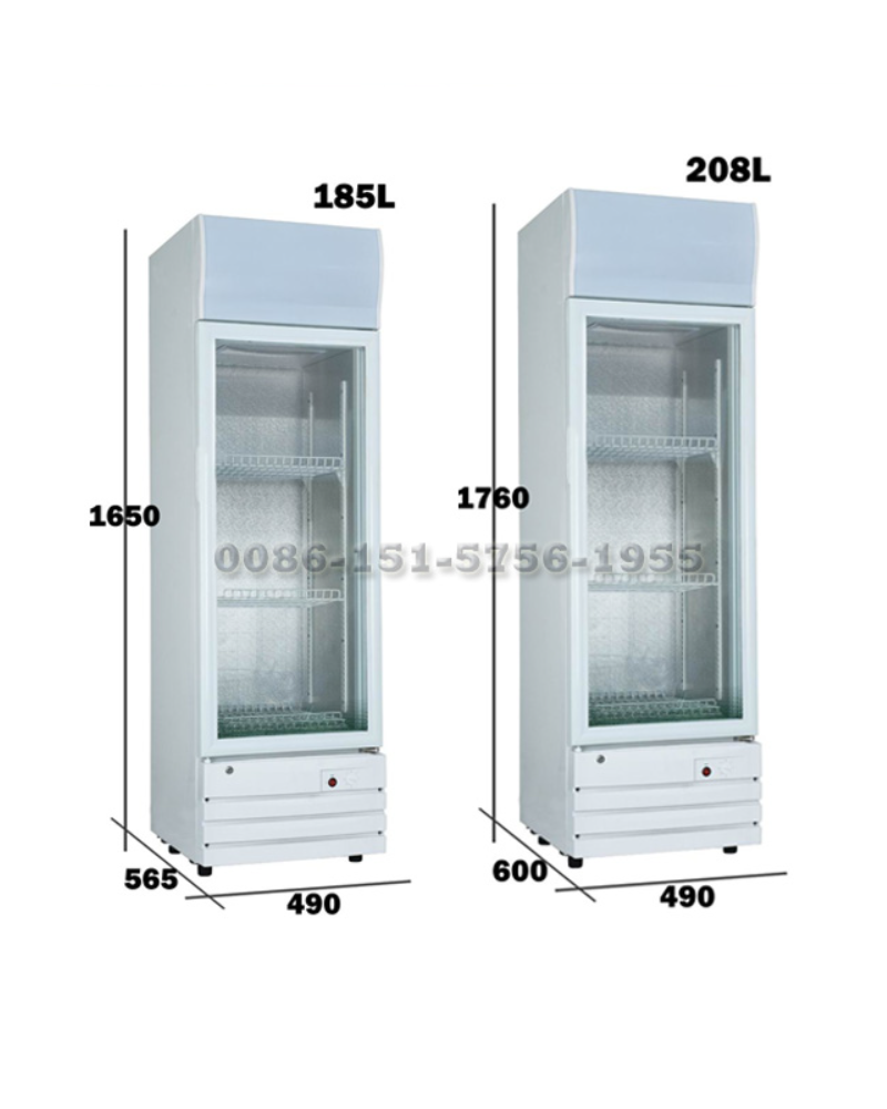 Réfrigérateur de présentation mixte, solaire et électricité, 208 Litres