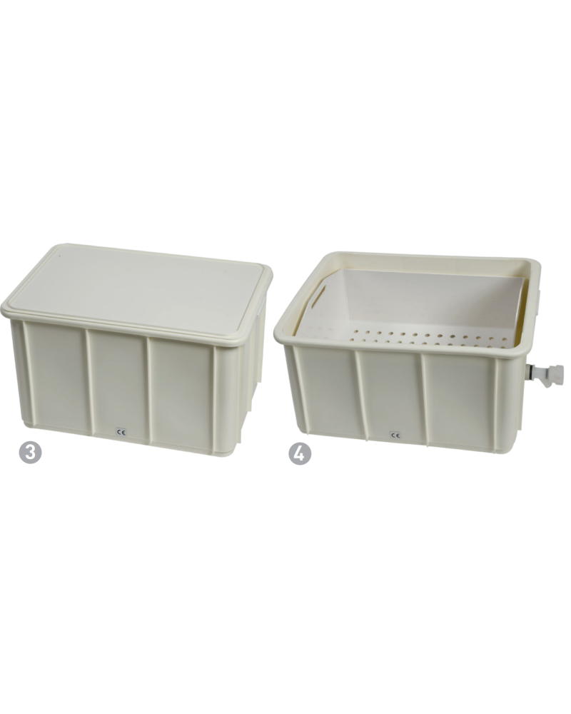 Bac de trempage Anios 40L avec couvercle plein et robinet - INSTRUBAC