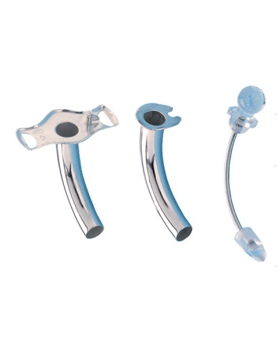 Canule trachéale MG Krishaber courte complète en Argent