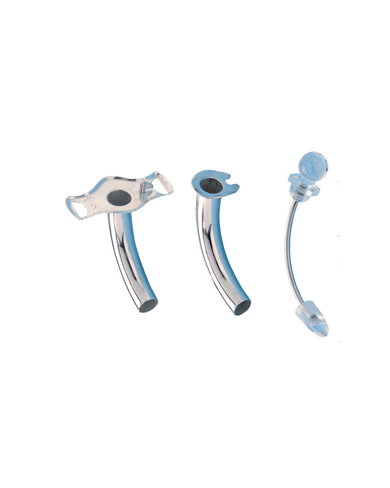 Canule trachéale fenêtrée MG Krishaber courte en Argent Canule trachéale fenêtrée MG Krishaber courte en Argent