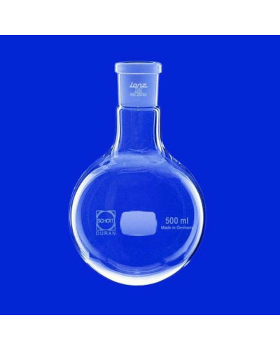 Ballon en verre DURAN Col rodé 29/32 Fond rond LENZ