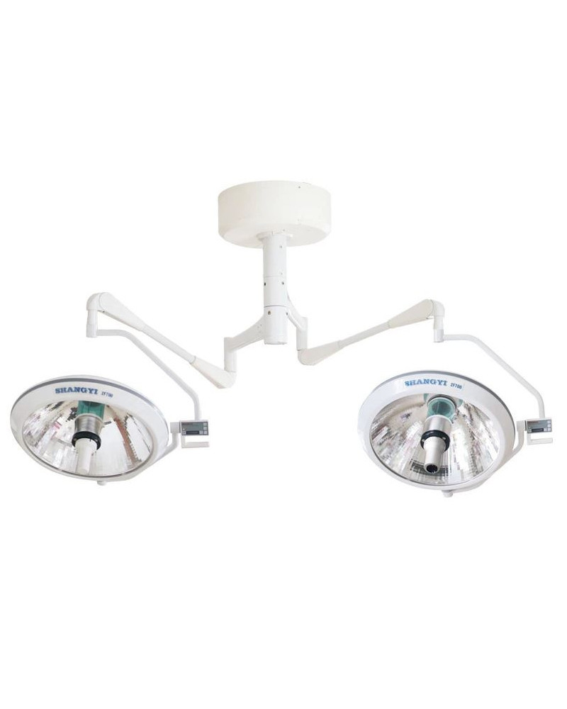 Lampe d'opération plafonnière deux coupoles ZF700/700 avec camera vidéo