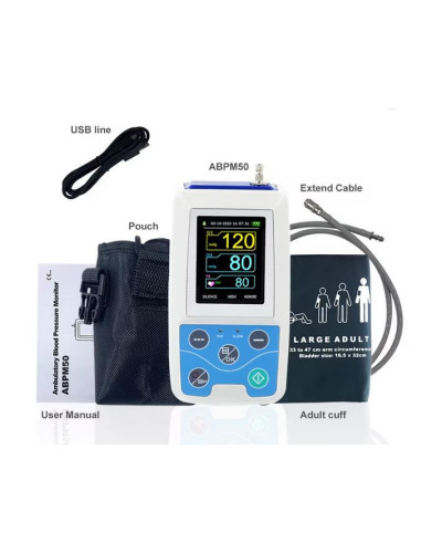 Holter GIMA / Moniteur de pression sanguine ambulatoire, 3 paramètres (Pouls, ABPM, SpO2)