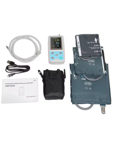 Holter GIMA / Moniteur de pression sanguine ambulatoire, 3 paramètres (Pouls, ABPM, SpO2)