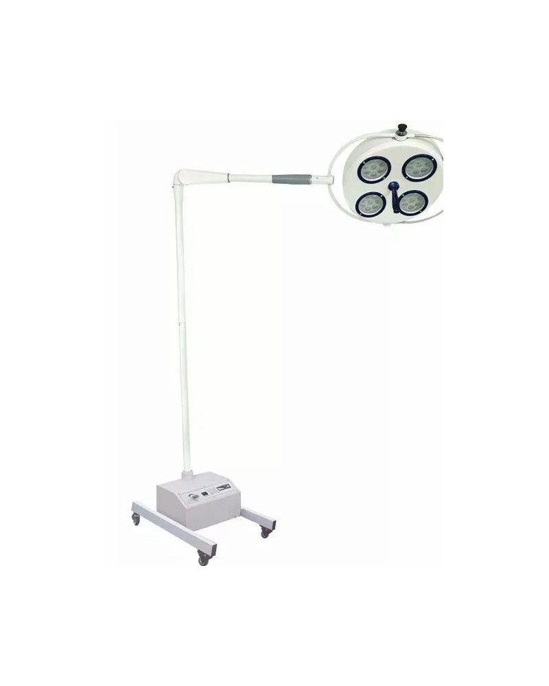 Lampe d'opération mobile à LED 4 réflecteurs, avec batterie de secours