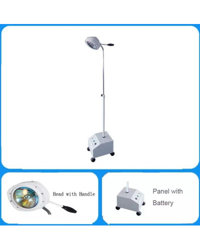 Lampe d'opération mobile à lumière froide, avec batterie de secours