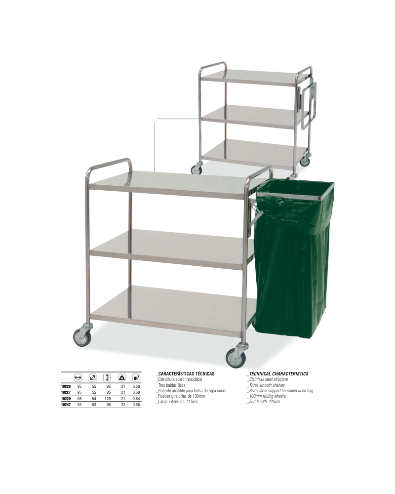 Chariot à linge propre