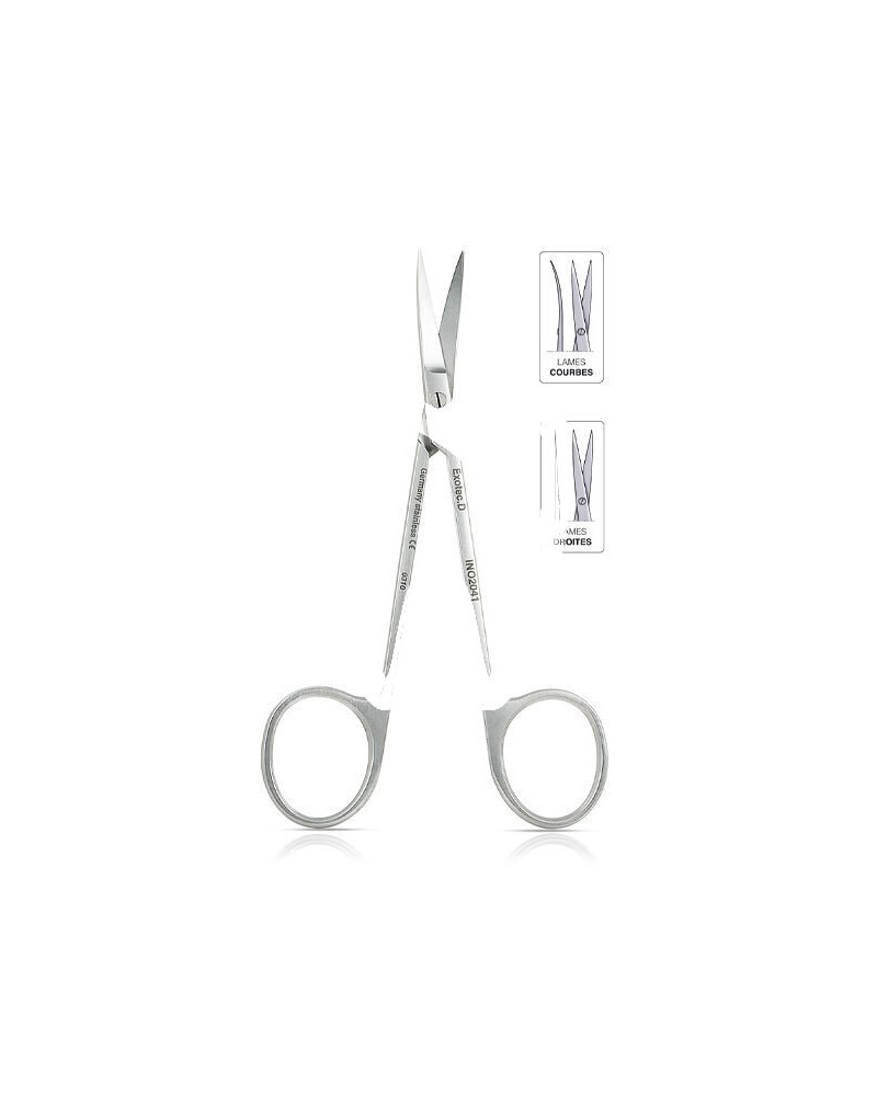 Ciseaux de chirurgie IRIS à gencives, courbes 11,5 cm