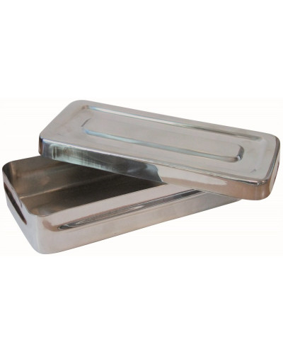Boîte à instrument inox, 180 x 80 x 40 mm
