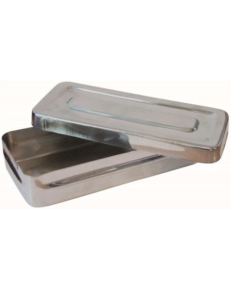 Boîte à instrument inox, 180 x 80 x 40 mm