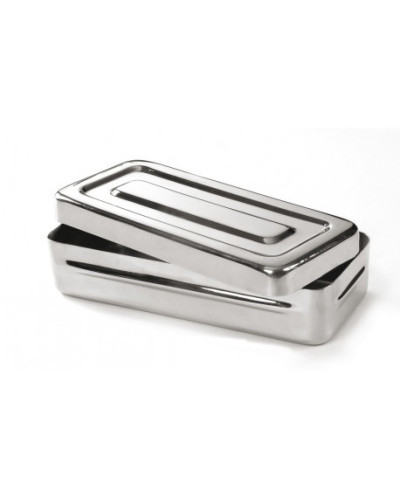 Boite rectangulaire inox 320 x 150 x 60 avec couvercle