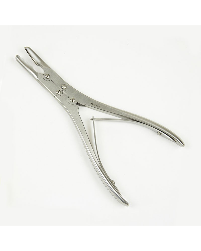 Pince gouge de Ruskin double articulation courbe 18 cm x 5mm