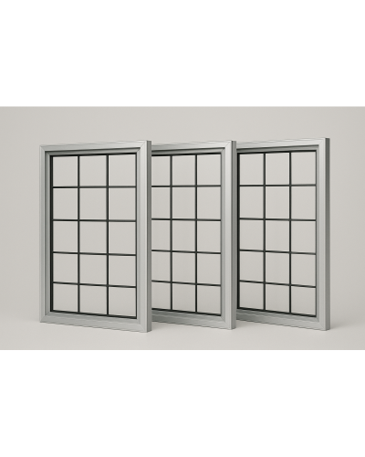 Ensemble de 3 châssis fixe plombé 2,0 mm en aluminium