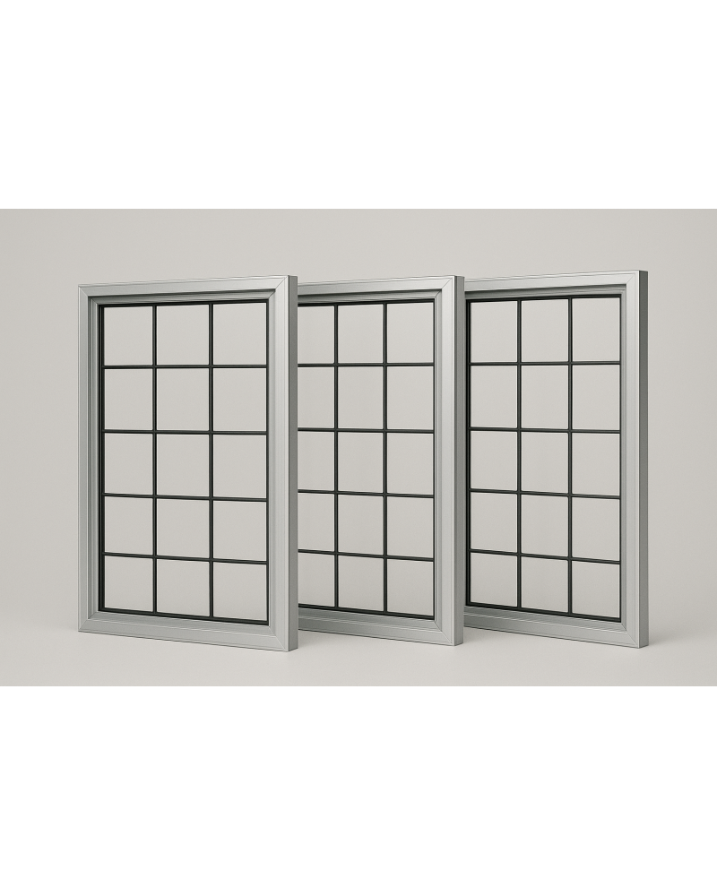 Ensemble de 3 châssis fixe plombé 2,0 mm en aluminium