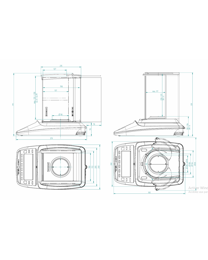 Balance Precisa série 360ES centième de gramme