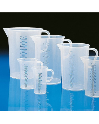 Bécher en polypropylène gradué avec bec verseur, 2000 ml.