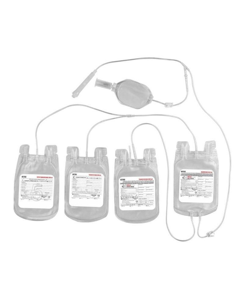 Poche à sang quadruple(450ml, 300ml, 300ml, 300ml)