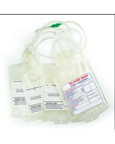 Poche à sang quadruple 450ml + 300 ml + 300ml + 300ml, CPDA1 Poche à sang quadruple 450ml + 300 ml + 300ml + 300ml, CPDA1