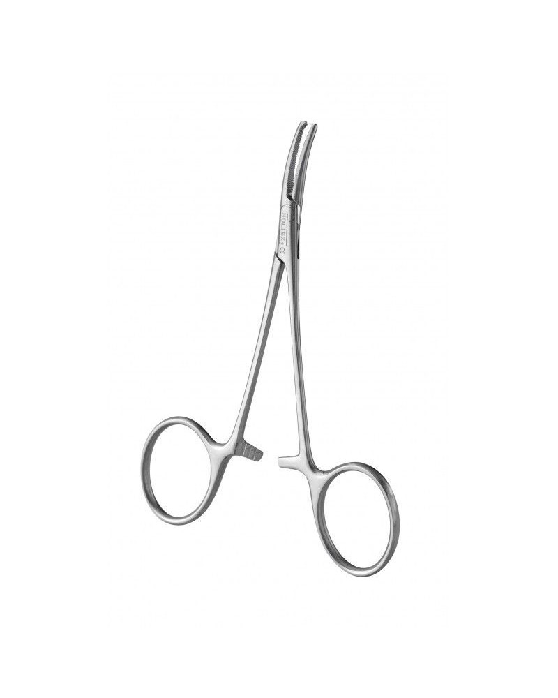 Pince de halstead, courbe avec griffe, 13 cm Pince de halstead, courbe avec griffe, 13 cm