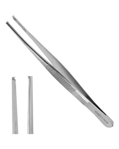 Pince à disséquer, avec griffe, 14 cm