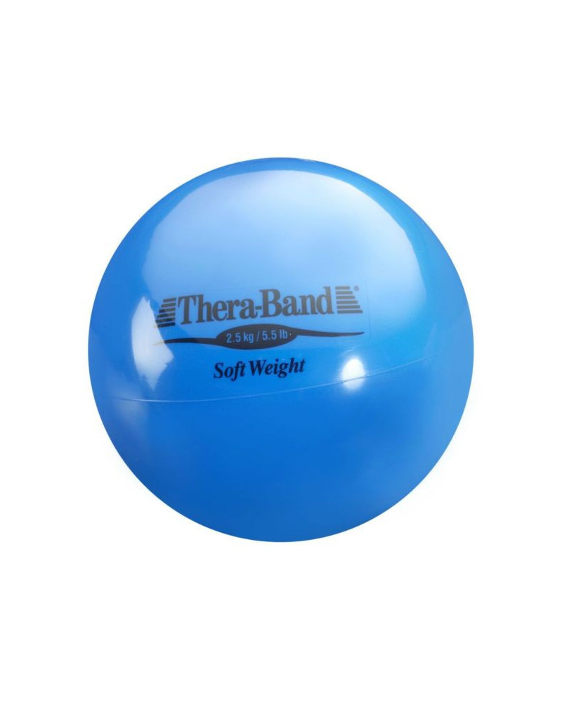 Boule d'entrainement THERABAND SOFT WEIGHTS (Poids léger), Bleu 2,5 kg
