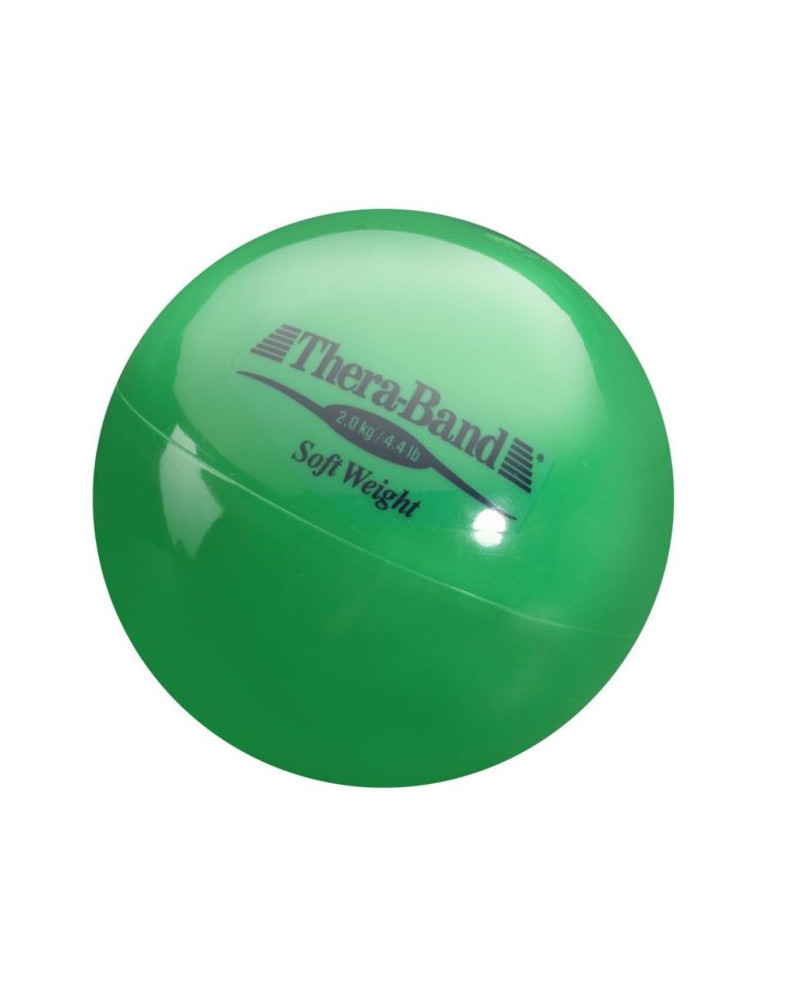 Boule d'entrainement THERABAND SOFT WEIGHTS (Poids léger), Vert 2 kg