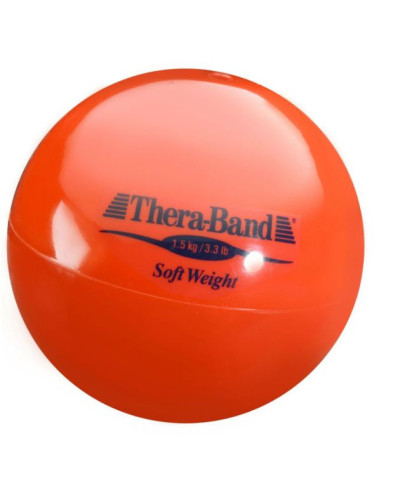 Boule d'entrainement THERABAND SOFT WEIGHTS (Poids léger), Rouge 1,5 kg