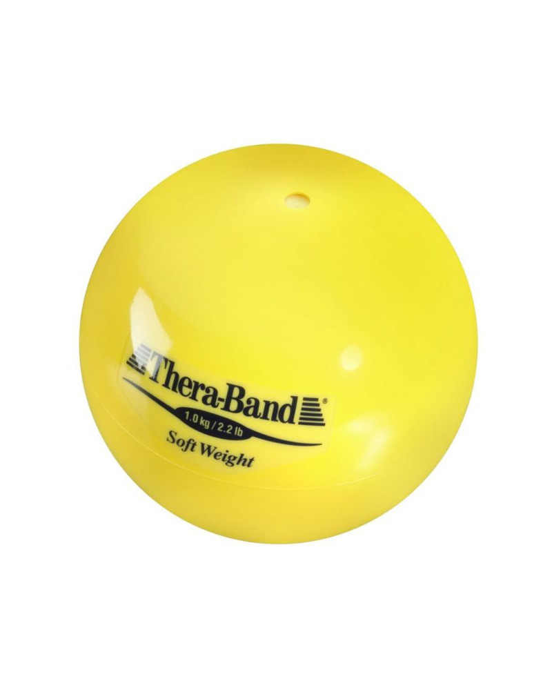 Boule d'entrainement THERABAND SOFT WEIGHTS (Poids léger), Jaune 1 kg