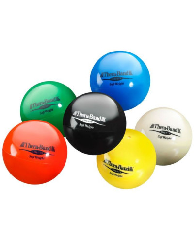 Boule d'entrainement THERABAND SOFT WEIGHTS (Poids léger), Jaune 1 kg