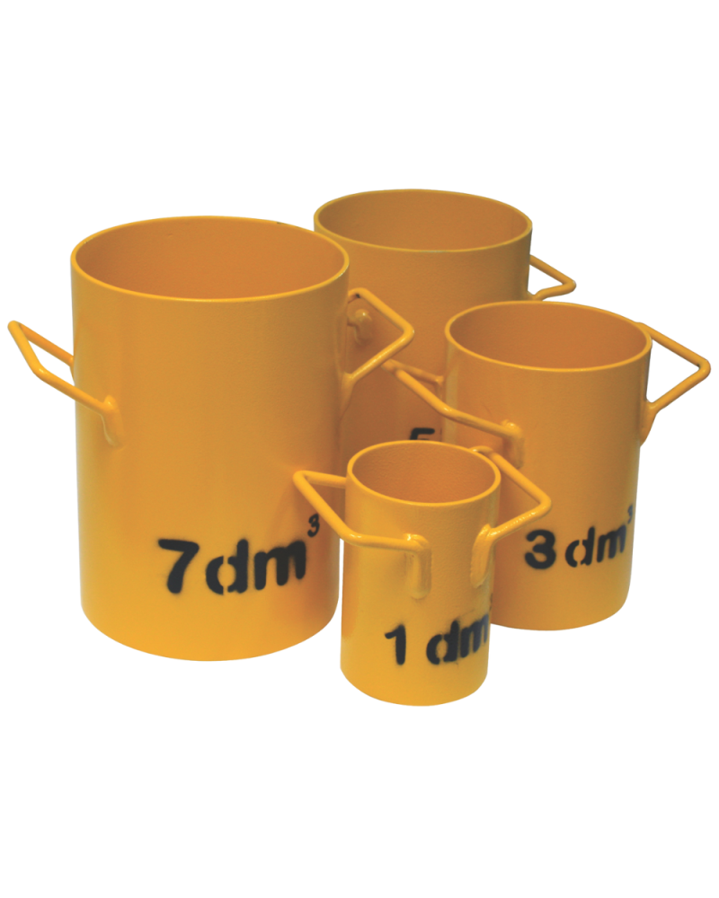 Récipient de masse volumique, 5 litres.