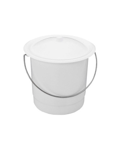 Seau hygiénique blanc avec couvercle