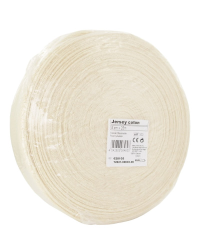 Jersey tubulaire pur coton, Dim. 25m x 20 cm