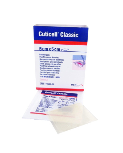 Pansement gras stérile Cuticell Classic - 5 cm x 5 cm (boîte 5)