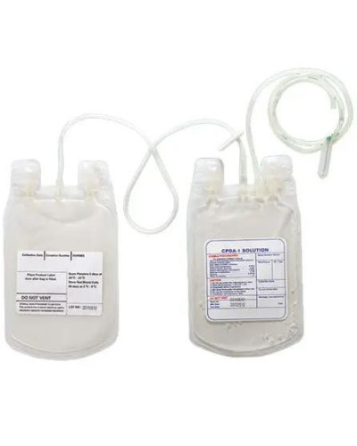 Poche de sang Double 450 ml, CPDA-1, 80 paires par carton. Poche de sang Double 450 ml, CPDA-1, 80 paires par carton.