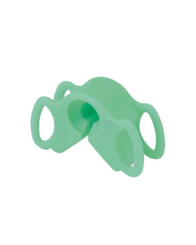 Jeu de 12 cale-bouche en silicone vert (Bite-blocks) + 1 écarte-joue Jeu de 12 cale-bouche en silicone vert (Bite-blocks) + 1 écarte-joue