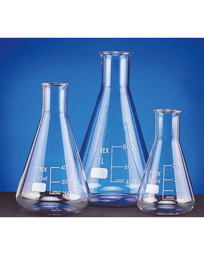 Erlenmeyer à ouverture large - 250 mL - Pyrex usage intensif