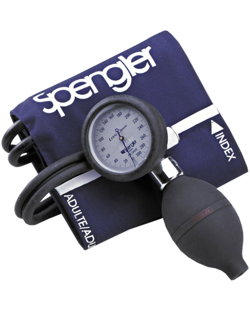 Tensiomètre Anéroïde Lian® Classic avec multibrassard velcro coton (L,M,S)