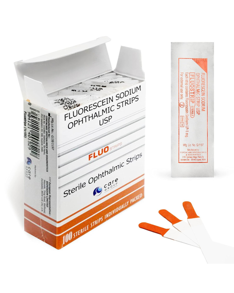 FLUORESCEINE, 100 bandelettes FLUORESCEINE, 100 bandelettes