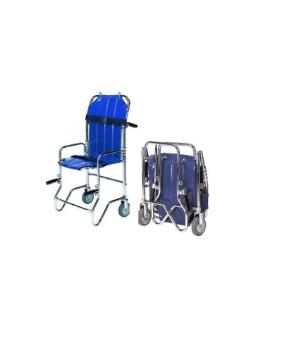 Chaise portoir pliante 2 roues, 4 poignées