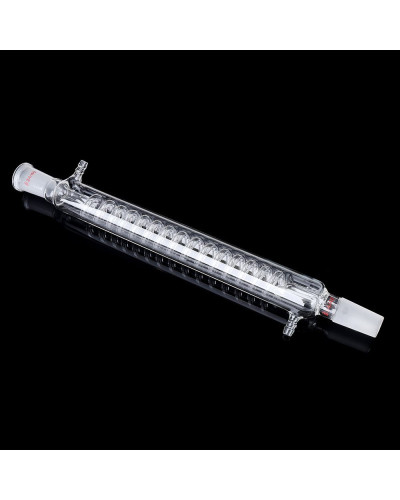 Condenseur avec tube intérieur enroulé, embout rodé standard, 500mm Condenseur avec tube intérieur enroulé, embout rodé standard, 500mm