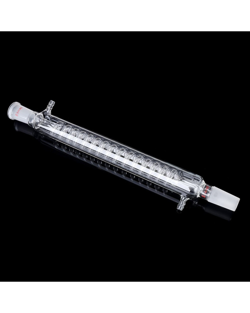 Condenseur avec tube intérieur enroulé, embout rodé standard, 500mm Condenseur avec tube intérieur enroulé, embout rodé standard, 500mm